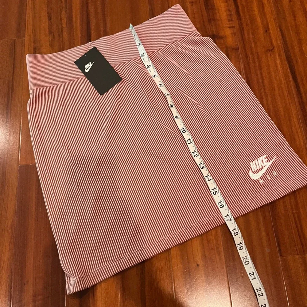Nike Athletic Skirt Mini Air Rib Stripe Tight Fit Active Bodycon Stretch New M